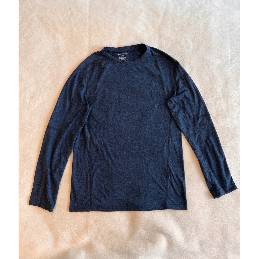 Swiss Tech Men's S/CH Small Navy Blue Long Sleeve Performance T-Shirt